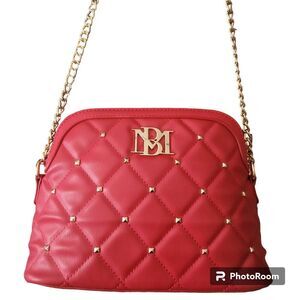 Badgley Mischka Red Gold Studded Crossbody